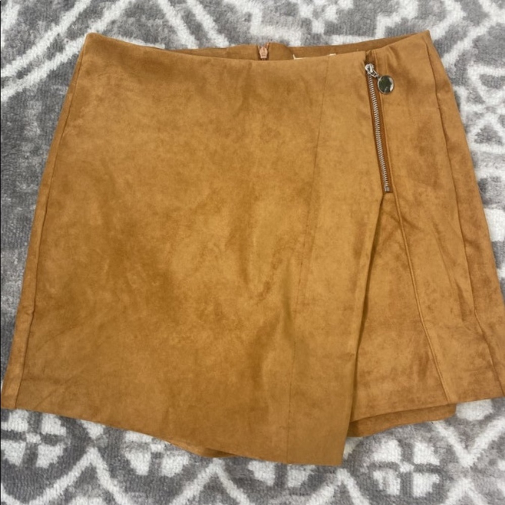 Entro - Faux Suede Skort Sz:medium